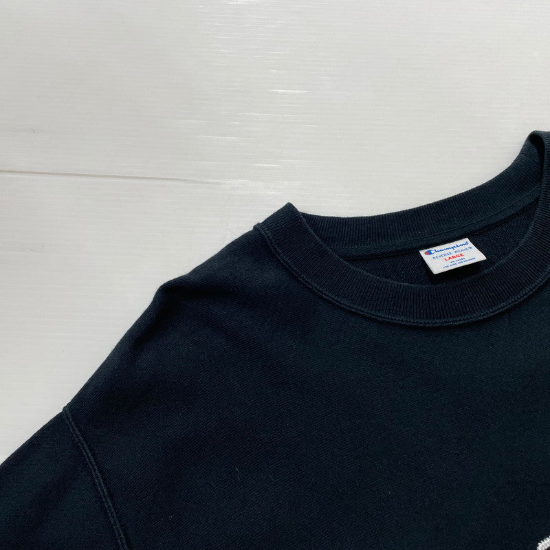 【中古品】【メンズ】 SOPHNET. ソフネット × CHAMPION チャンピオン 別注 コラボ REVERSE WEAVE CREWNECK SWEAT C8-Z009 リバースウィーブ クルーネック スウェット 長袖 トップス トレーナー 142-260413-yo-06-tei サイズ：L カラー：ブラック 万代Net店