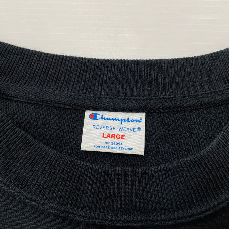 【中古品】【メンズ】 SOPHNET. ソフネット × CHAMPION チャンピオン 別注 コラボ REVERSE WEAVE CREWNECK SWEAT C8-Z009 リバースウィーブ クルーネック スウェット 長袖 トップス トレーナー 142-260413-yo-06-tei サイズ：L カラー：ブラック 万代Net店