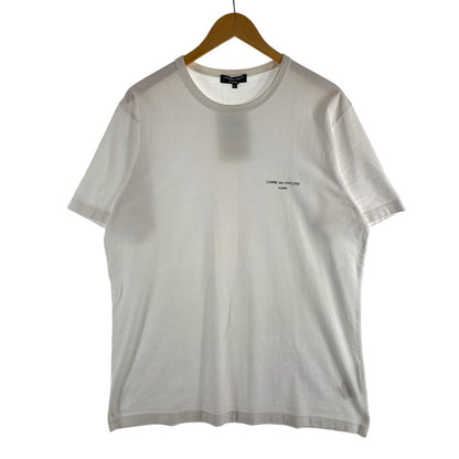 【中古品】【メンズ】 COMME DES GARCONS HOMME LOGO コムデギャルソン オム ロゴ 半袖Tシャツ カットソー ブランド 古着 140-260614-gm-27-fuz サイズ：L カラー：ホワイト 万代Net店