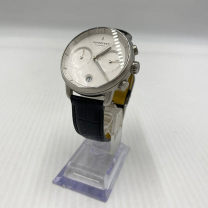 【中古品】【メンズ】 NORDGREEN ノードグリーン PIONEER 316L STAINLESS CHRONOGRAPH パイオニア 316Lステンレス クロノグラフ クォーツ 腕時計 197-260808-yo-13-tei カラー：シルバー 万代Net店