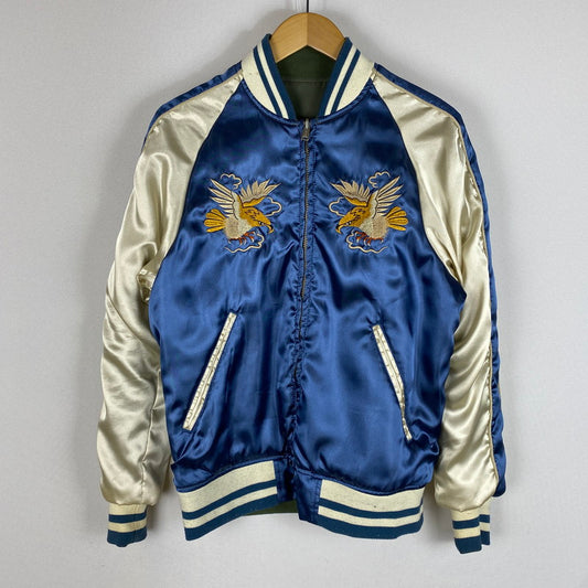 【中古品】【メンズ】 ALPHA INDUSTRIES アルファ インダストリーズ REVERSIBLE SOUVENIR JACKET TA1173-042 リバーシブル スーべニア ジャケット ライトアウター スカジャン 145-260422-ks-08-tei サイズ：S カラー：ブルー 万代Net店