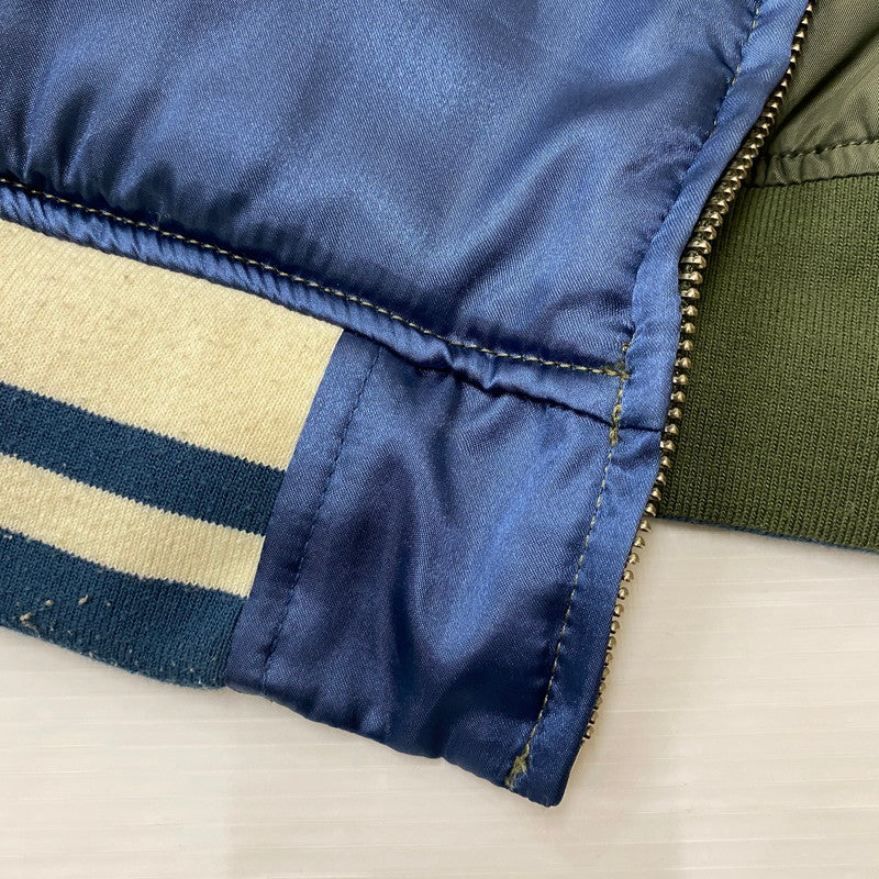 【中古品】【メンズ】 ALPHA INDUSTRIES アルファ インダストリーズ REVERSIBLE SOUVENIR JACKET TA1173-042 リバーシブル スーべニア ジャケット ライトアウター スカジャン 145-260422-ks-08-tei サイズ：S カラー：ブルー 万代Net店