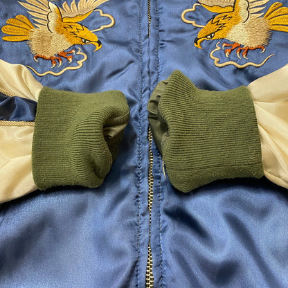 【中古品】【メンズ】 ALPHA INDUSTRIES アルファ インダストリーズ REVERSIBLE SOUVENIR JACKET TA1173-042 リバーシブル スーべニア ジャケット ライトアウター スカジャン 145-260422-ks-08-tei サイズ：S カラー：ブルー 万代Net店