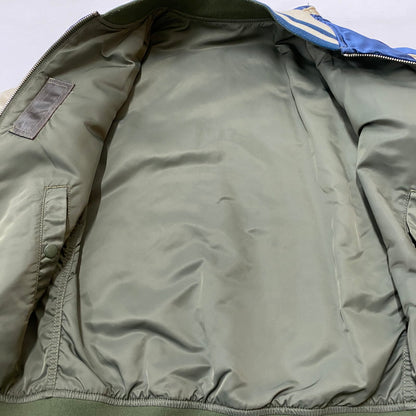 【中古品】【メンズ】 ALPHA INDUSTRIES アルファ インダストリーズ REVERSIBLE SOUVENIR JACKET TA1173-042 リバーシブル スーべニア ジャケット ライトアウター スカジャン 145-260422-ks-08-tei サイズ：S カラー：ブルー 万代Net店