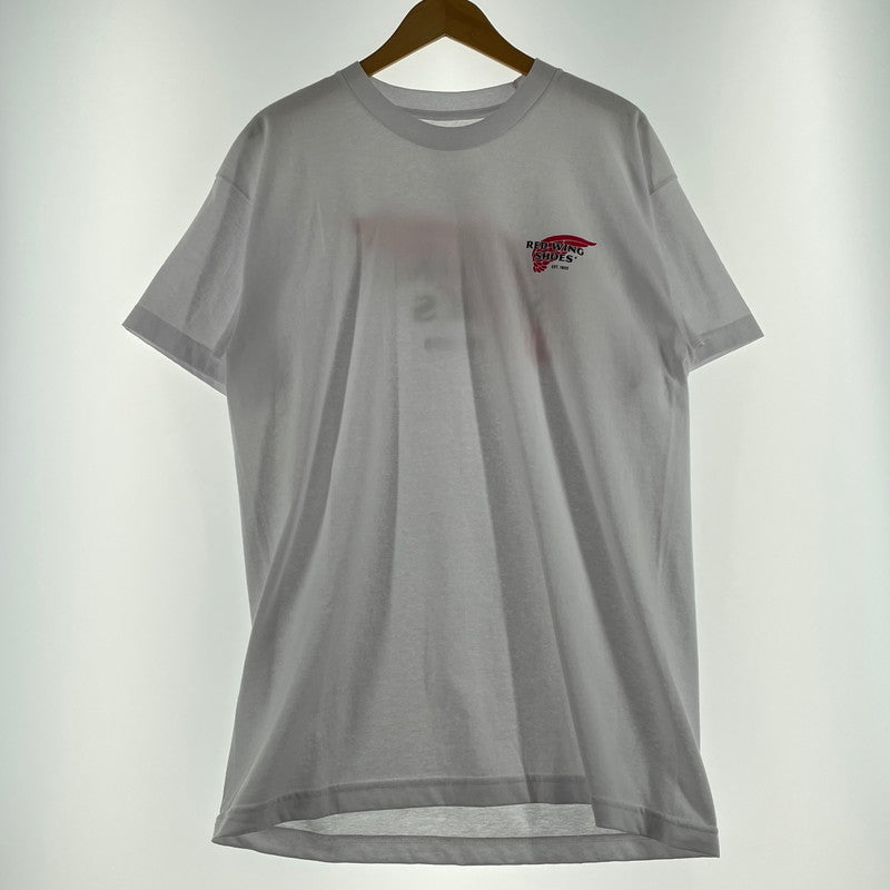 【中古品】【メンズ】 REDWING レッド ウィング LOGO TEE ロゴ Tシャツ 半袖 トップス 145-260801-sa-04-tei サイズ：L カラー：ホワイト 万代Net店