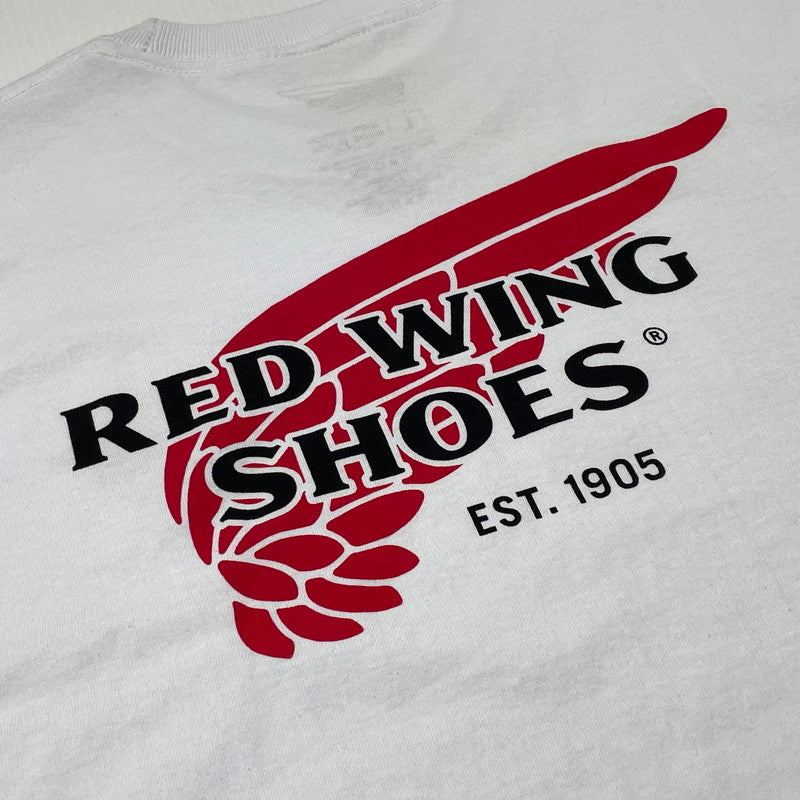 【中古品】【メンズ】 REDWING レッド ウィング LOGO TEE ロゴ Tシャツ 半袖 トップス 145-260801-sa-04-tei サイズ：L カラー：ホワイト 万代Net店