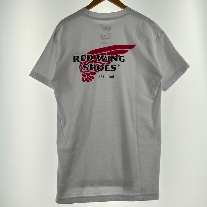 【中古品】【メンズ】 REDWING レッド ウィング LOGO TEE ロゴ Tシャツ 半袖 トップス 145-260801-sa-04-tei サイズ：L カラー：ホワイト 万代Net店