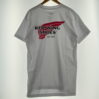 【中古品】【メンズ】 REDWING レッド ウィング LOGO TEE ロゴ Tシャツ 半袖 トップス 145-260801-sa-04-tei サイズ：L カラー：ホワイト 万代Net店