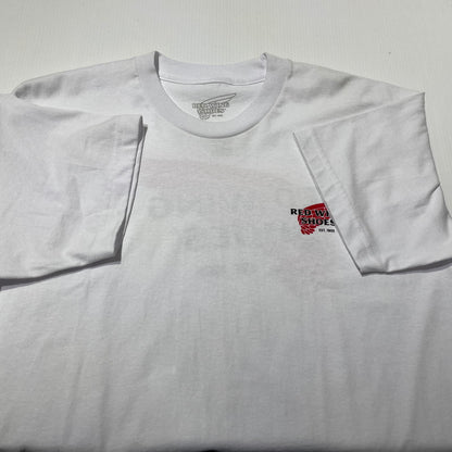 【中古品】【メンズ】 REDWING レッド ウィング LOGO TEE ロゴ Tシャツ 半袖 トップス 145-260801-sa-04-tei サイズ：L カラー：ホワイト 万代Net店