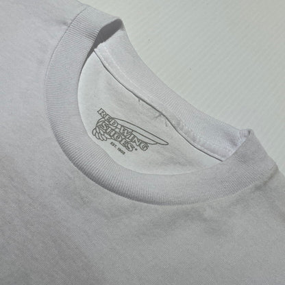【中古品】【メンズ】 REDWING レッド ウィング LOGO TEE ロゴ Tシャツ 半袖 トップス 145-260801-sa-04-tei サイズ：L カラー：ホワイト 万代Net店