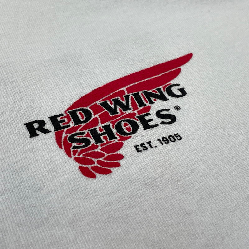 【中古品】【メンズ】 REDWING レッド ウィング LOGO TEE ロゴ Tシャツ 半袖 トップス 145-260801-sa-04-tei サイズ：L カラー：ホワイト 万代Net店