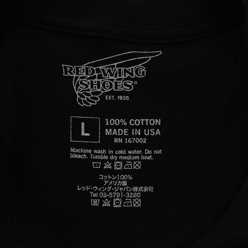 【中古品】【メンズ】 REDWING レッドウィング LOGO TEE ロゴ Tシャツ 半袖 トップス 145-260731-sa-06-tei サイズ：L カラー：ブラック 万代Net店