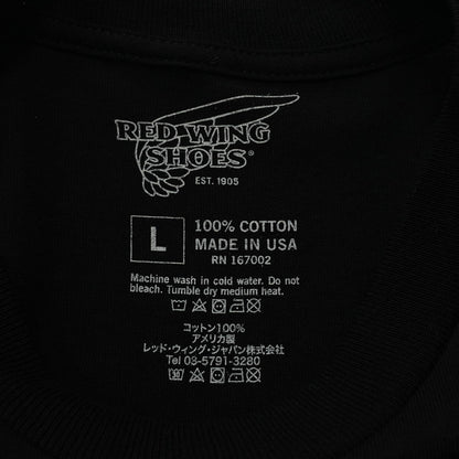 【中古品】【メンズ】 REDWING レッドウィング LOGO TEE ロゴ Tシャツ 半袖 トップス 145-260731-sa-06-tei サイズ：L カラー：ブラック 万代Net店