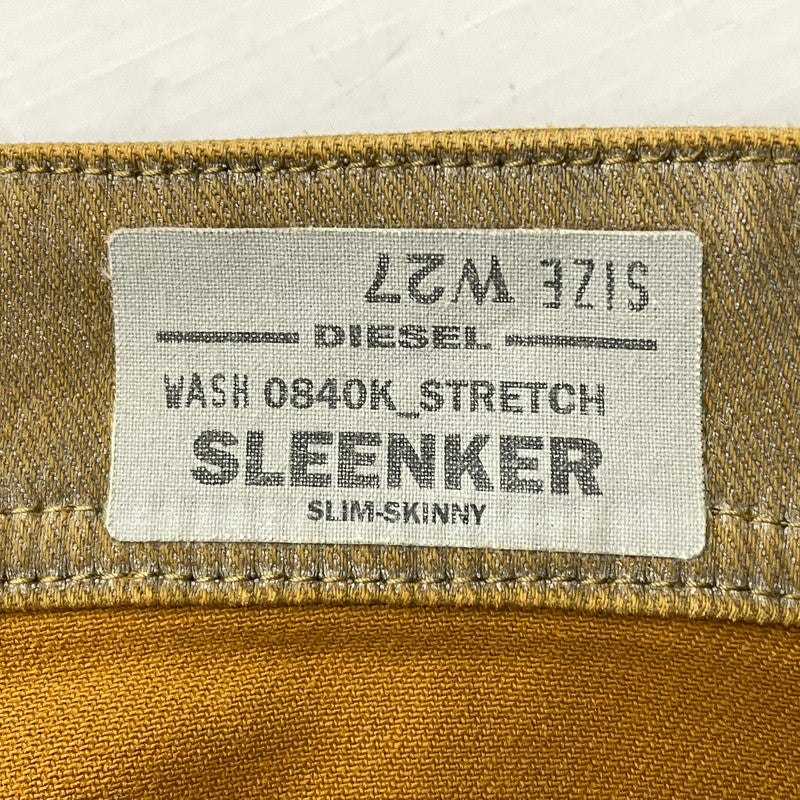 【現状渡し品】【メンズ】 DIESEL ディーゼル SLEENKER DENIM PANTS スリンカー デニム パンツ ボトムス ジーンズ 152-260801-sa-27-tei サイズ：27 カラー：ブラウン 万代Net店
