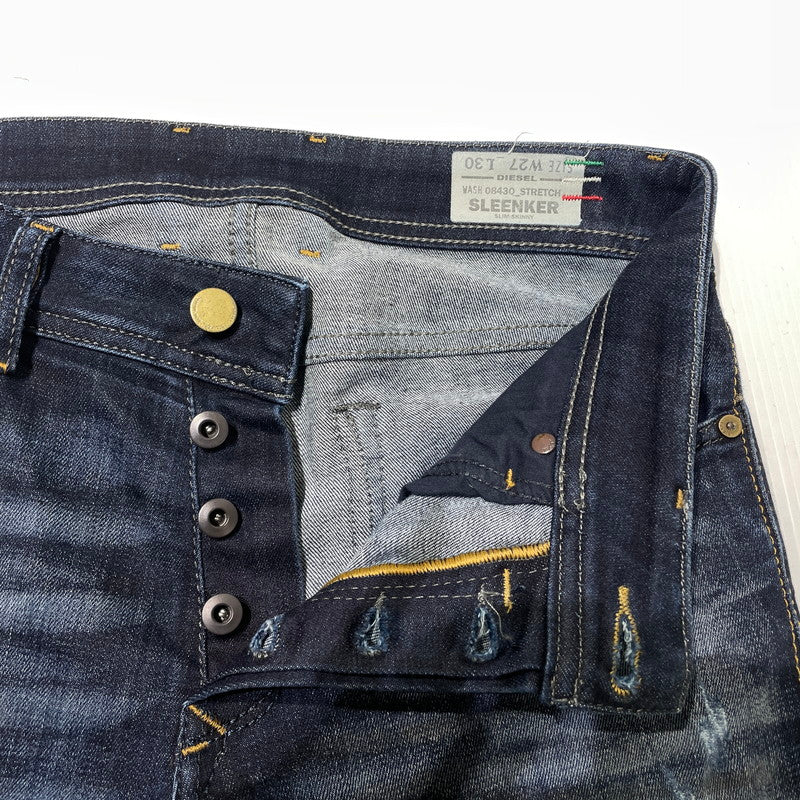 【中古品】【メンズ】 DIESEL ディーゼル SLEENKER DENIM PANTS スリンカー デニム パンツ ボトムス 152-260813-sa-01-tei サイズ：27 カラー：インディゴ 万代Net店