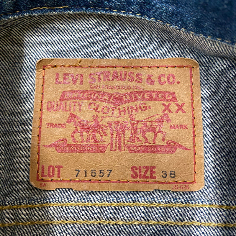 【中古品】【メンズ】 90's 3RD TYPE TRACKER JACKET 71557-0214 90年代 サードタイプ トラッカー ジャケット ライトアウター デニムジャケット Gジャン 145-260420-KS-09-fuzh サイズ：38 カラー：インディゴ 万代Net店