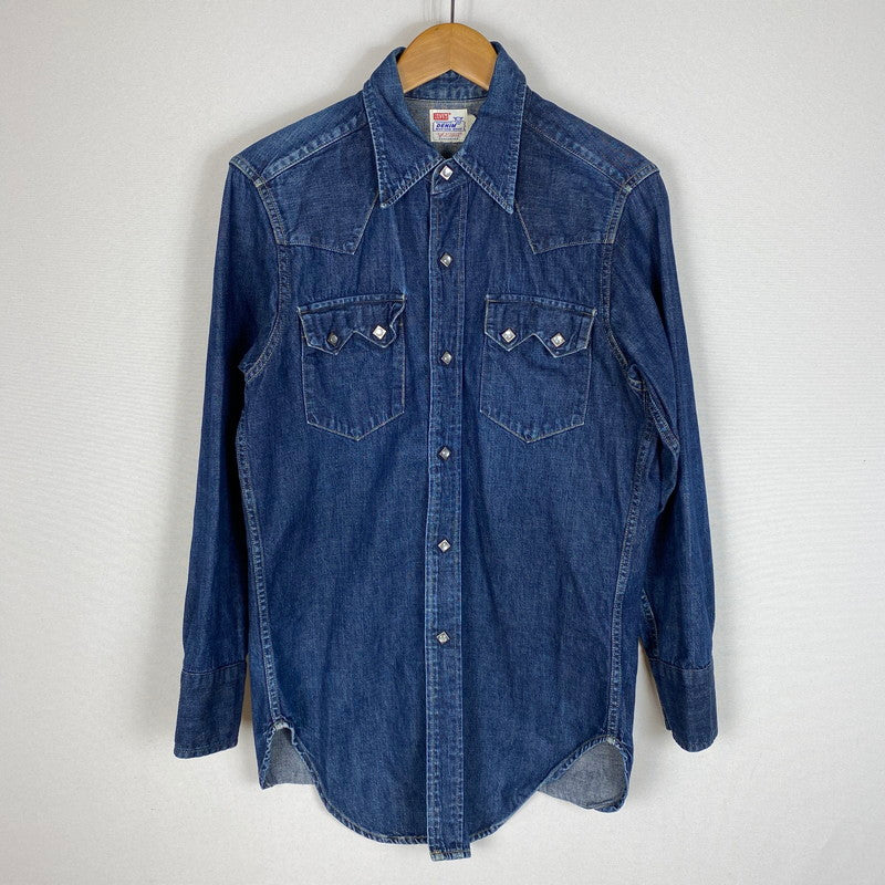 【中古品】【メンズ】 90's SHORTHORN WESTERN SHIRT 61504-53 90年代 ショートホーン ウエスタン シャツ ライトアウター 145-260420-KS-10-fuzh サイズ：36 カラー：インディゴ 万代Net店