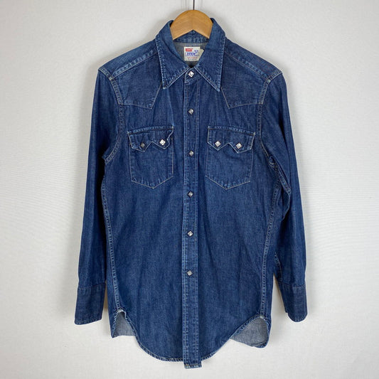 【中古品】【メンズ】 90's SHORTHORN WESTERN SHIRT 61504-53 90年代 ショートホーン ウエスタン シャツ ライトアウター 145-260420-KS-10-tei サイズ：36 カラー：インディゴ 万代Net店