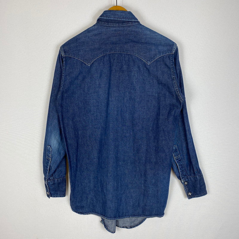 【中古品】【メンズ】 90's SHORTHORN WESTERN SHIRT 61504-53 90年代 ショートホーン ウエスタン シャツ ライトアウター 145-260420-KS-10-fuzh サイズ：36 カラー：インディゴ 万代Net店