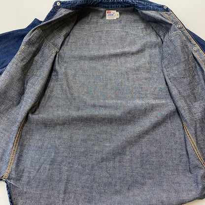【中古品】【メンズ】 90's SHORTHORN WESTERN SHIRT 61504-53 90年代 ショートホーン ウエスタン シャツ ライトアウター 145-260420-KS-10-fuzh サイズ：36 カラー：インディゴ 万代Net店