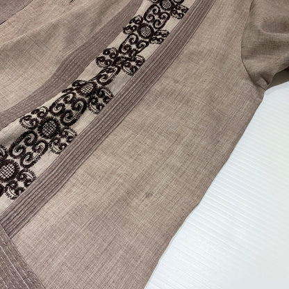 【現状渡し品】【メンズ】 GUAYABERA グァジャベーラ CUBAN SHIRT VINTAGE キューバシャツ 半袖 トップス ヴィンテージ 145-260716-ko-09-tei サイズ：M カラー：茶/紫系 万代Net店