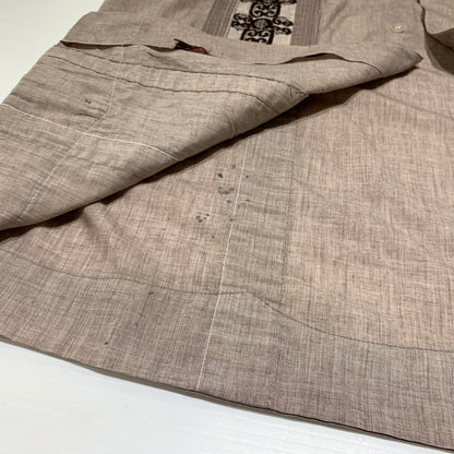 【現状渡し品】【メンズ】 GUAYABERA グァジャベーラ CUBAN SHIRT VINTAGE キューバシャツ 半袖 トップス ヴィンテージ 145-260716-ko-09-tei サイズ：M カラー：茶/紫系 万代Net店