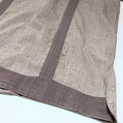 【現状渡し品】【メンズ】 GUAYABERA グァジャベーラ CUBAN SHIRT VINTAGE キューバシャツ 半袖 トップス ヴィンテージ 145-260716-ko-09-tei サイズ：M カラー：茶/紫系 万代Net店