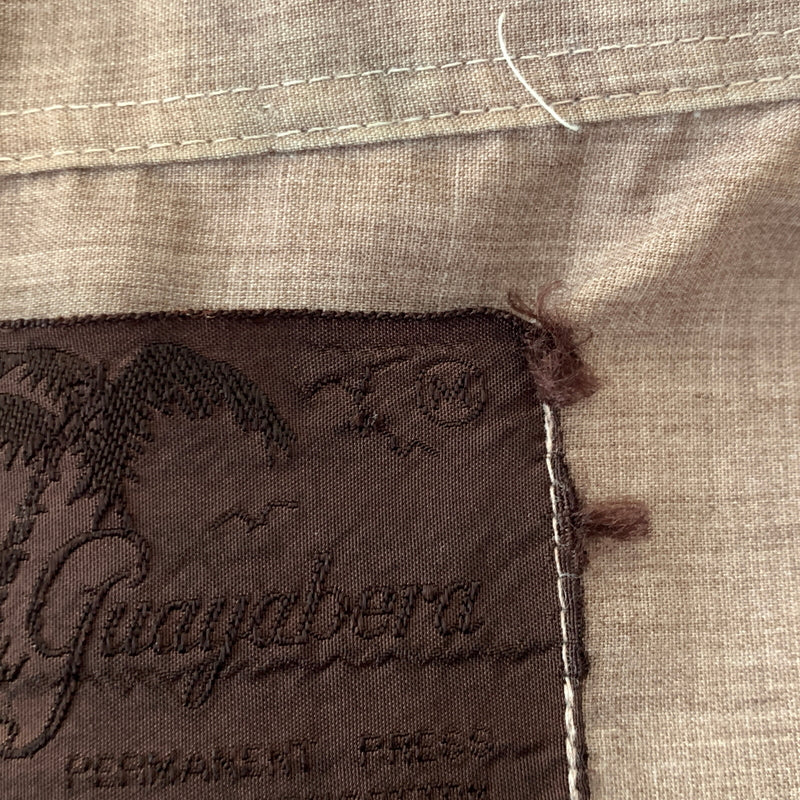 【現状渡し品】【メンズ】 GUAYABERA グァジャベーラ CUBAN SHIRT VINTAGE キューバシャツ 半袖 トップス ヴィンテージ 145-260716-ko-09-tei サイズ：M カラー：茶/紫系 万代Net店