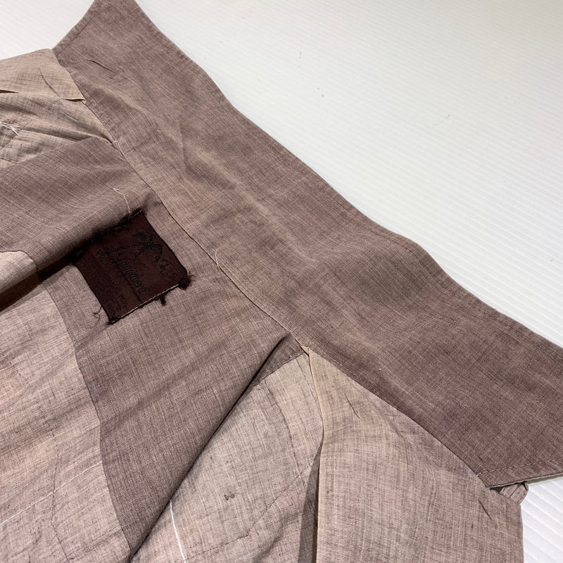 【現状渡し品】【メンズ】 GUAYABERA グァジャベーラ CUBAN SHIRT VINTAGE キューバシャツ 半袖 トップス ヴィンテージ 145-260716-ko-09-tei サイズ：M カラー：茶/紫系 万代Net店