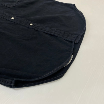 【中古品】【メンズ】 JOE McCOY ジョーマッコイ DENIM WESTERN SHIRT LOT105 デニムウエスタンシャツ トップス 145-260702-ss-06-tei サイズ：16 カラー：ブラック 万代Net店