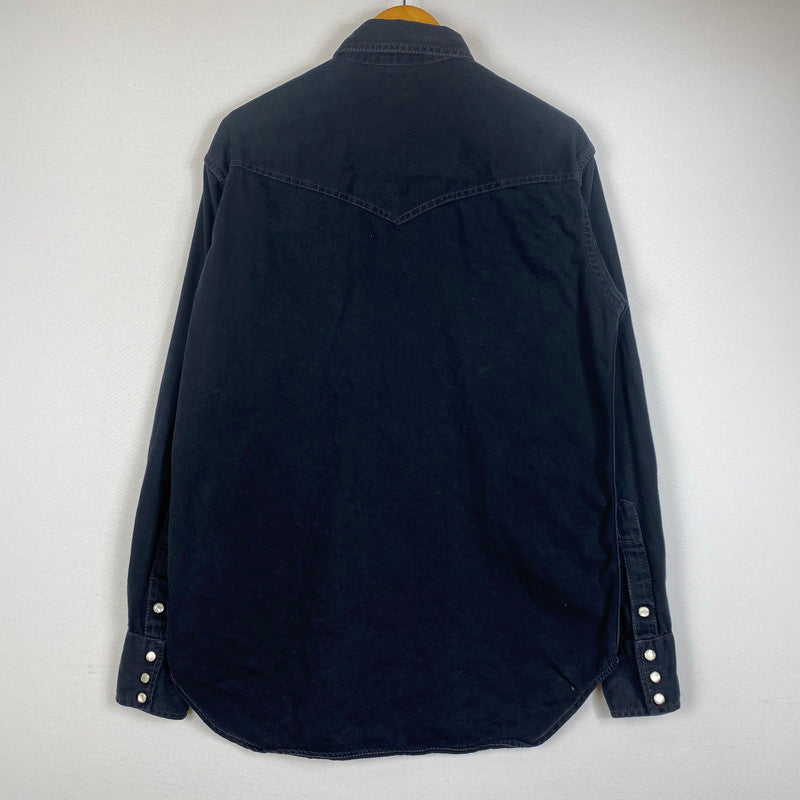 【中古品】【メンズ】 JOE McCOY ジョーマッコイ DENIM WESTERN SHIRT LOT105 デニムウエスタンシャツ トップス 145-260702-ss-06-tei サイズ：16 カラー：ブラック 万代Net店