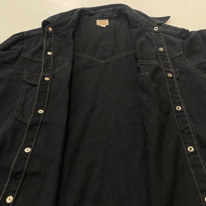 【中古品】【メンズ】 JOE McCOY ジョーマッコイ DENIM WESTERN SHIRT LOT105 デニムウエスタンシャツ トップス 145-260702-ss-06-tei サイズ：16 カラー：ブラック 万代Net店