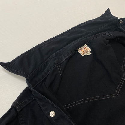 【中古品】【メンズ】 JOE McCOY ジョーマッコイ DENIM WESTERN SHIRT LOT105 デニムウエスタンシャツ トップス 145-260702-ss-06-tei サイズ：16 カラー：ブラック 万代Net店