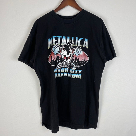 【中古品】【メンズ】 TOUR CHAMP ツアーチャンプ 90’s METALLICA MORTER CITY MILLENNIUM TOUR TEE 90年代 メタリカ モルタルシティ ミレニアム ツアー Tシャツ 半袖 トップス 145-260418-ks-03-tei サイズ：L カラー：ブラック 万代Net店