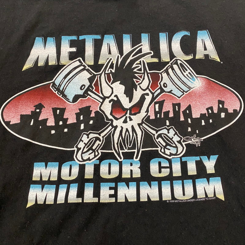 【中古品】【メンズ】 TOUR CHAMP ツアーチャンプ 90’s METALLICA MORTER CITY MILLENNIUM TOUR TEE 90年代 メタリカ モルタルシティ ミレニアム ツアー Tシャツ 半袖 トップス 145-260418-ks-03-tei サイズ：L カラー：ブラック 万代Net店