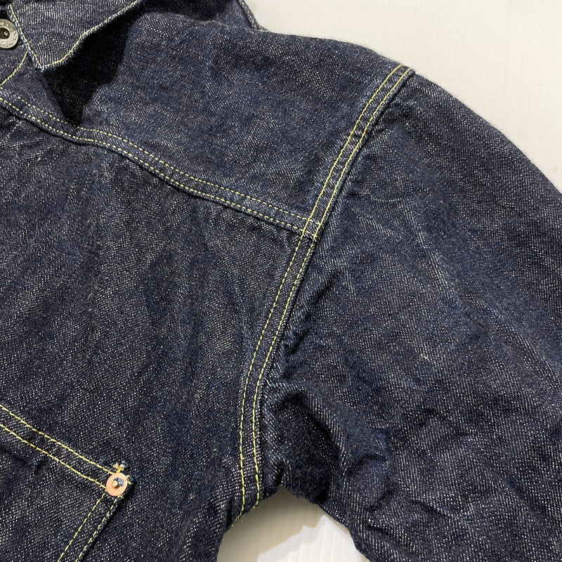 【中古品】【メンズ】 WW2 MODEL BROWN COTTON DENIM JACKET S2107-24 大戦モデル ブラウンコットン デニムジャケット ライトアウター 145-260417-yo-07-fuzh サイズ：38(M) カラー：インディゴ 万代Net店