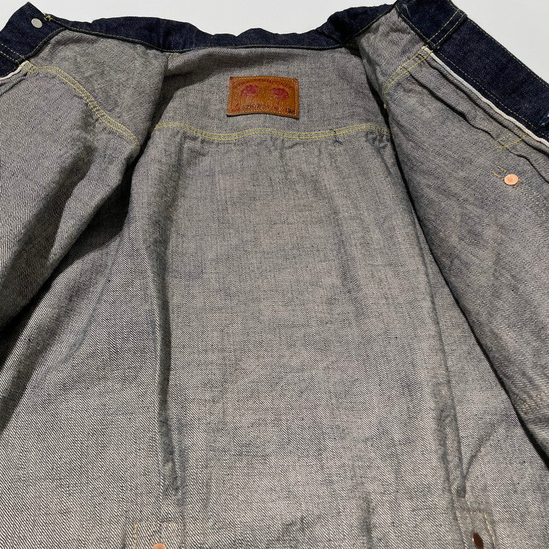 【中古品】【メンズ】 WW2 MODEL BROWN COTTON DENIM JACKET S2107-24 大戦モデル ブラウンコットン デニムジャケット ライトアウター 145-260417-yo-07-fuzh サイズ：38(M) カラー：インディゴ 万代Net店