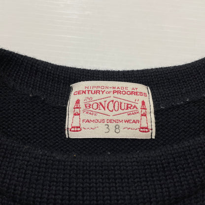【中古品】【メンズ】 SEA MANS SWEATER シー マンズ セーター トップス ニット プルオーバー 140-260418-ko-05-fuzh サイズ：38 カラー：ブラック 万代Net店