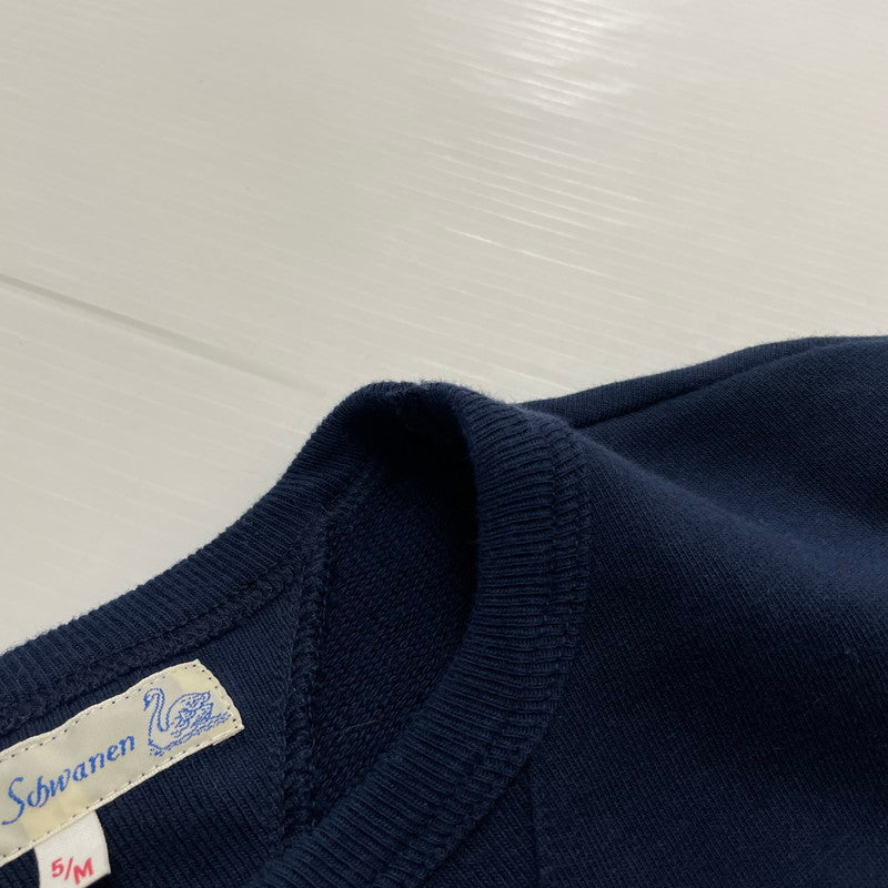 【中古品】【メンズ】 MERZ B.SCHWANEN メルツベーシュヴァーネン LOOPWHEELED SWEATSHIRT 3S48 ループホイール スウェット トップス トレーナー プルオーバー 141-260418-ko-02-tei サイズ：M カラー：ネイビー 万代Net店