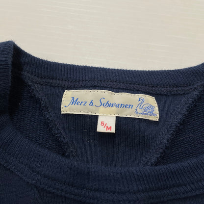 【中古品】【メンズ】 MERZ B.SCHWANEN メルツベーシュヴァーネン LOOPWHEELED SWEATSHIRT 3S48 ループホイール スウェット トップス トレーナー プルオーバー 141-260418-ko-02-tei サイズ：M カラー：ネイビー 万代Net店