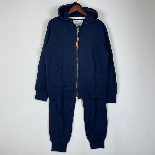 【中古品】【メンズ】 BIOGRAPHY バイオグラフィー INDIGO SET UP SWEAT セット アップ スウェット トップス ボトムス フルジップパーカー 140-260418-ko-08-tei サイズ：46 カラー：インディゴネイビー 万代Net店