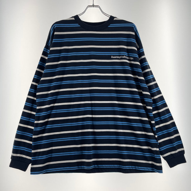 【中古品】【メンズ】 DIASPORA SKATEBOARDS ディアスポラ スケートポーズ L/S TEE 23AW-DSP-CS03 ロングスリーブ Tシャツ 長袖 トップス 142-260723-sa-02-tei サイズ：XL カラー：ボーダー 万代Net店
