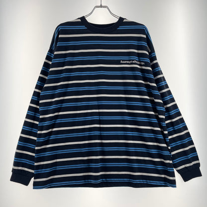 【中古品】【メンズ】 DIASPORA SKATEBOARDS ディアスポラ スケートポーズ L/S TEE 23AW-DSP-CS03 ロングスリーブ Tシャツ 長袖 トップス 142-260723-sa-02-tei サイズ：XL カラー：ボーダー 万代Net店