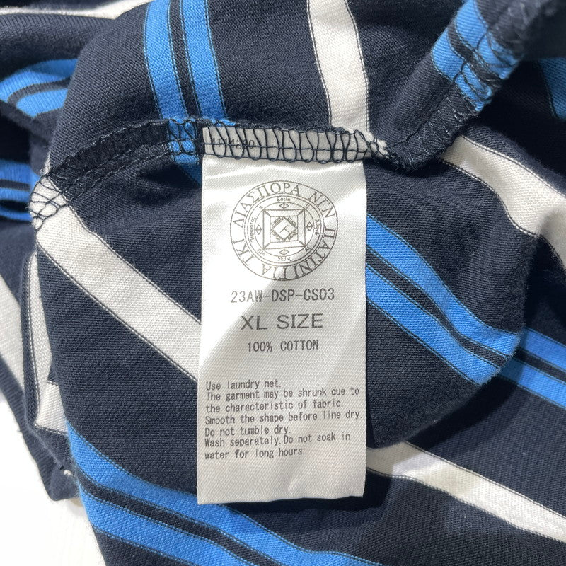 【中古品】【メンズ】 DIASPORA SKATEBOARDS ディアスポラ スケートポーズ L/S TEE 23AW-DSP-CS03 ロングスリーブ Tシャツ 長袖 トップス 142-260723-sa-02-tei サイズ：XL カラー：ボーダー 万代Net店