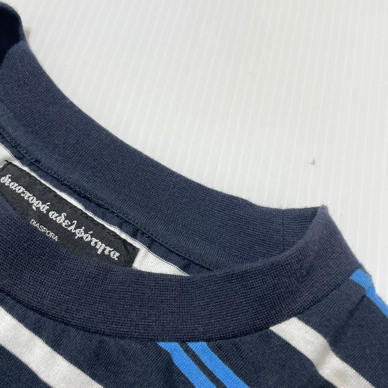 【中古品】【メンズ】 DIASPORA SKATEBOARDS ディアスポラ スケートポーズ L/S TEE 23AW-DSP-CS03 ロングスリーブ Tシャツ 長袖 トップス 142-260723-sa-02-tei サイズ：XL カラー：ボーダー 万代Net店