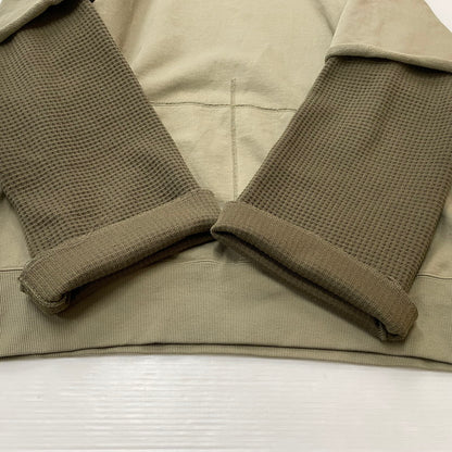 【中古品】【メンズ】 fafa フェフェ DOUBLE SLEEVE HOODIE 33421208 ダブル スリーブ フーディー トップス プルオーバーパーカー 140-260418-ko-11-tei サイズ：3 カラー：カーキ 万代Net店