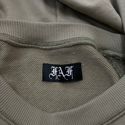 【中古品】【メンズ】 fafa フェフェ DOUBLE SLEEVE HOODIE 33421208 ダブル スリーブ フーディー トップス プルオーバーパーカー 140-260418-ko-11-tei サイズ：3 カラー：カーキ 万代Net店