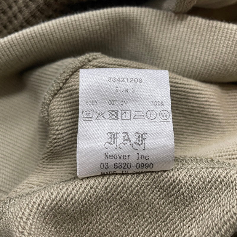 【中古品】【メンズ】 fafa フェフェ DOUBLE SLEEVE HOODIE 33421208 ダブル スリーブ フーディー トップス プルオーバーパーカー 140-260418-ko-11-tei サイズ：3 カラー：カーキ 万代Net店