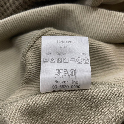 【中古品】【メンズ】 fafa フェフェ DOUBLE SLEEVE HOODIE 33421208 ダブル スリーブ フーディー トップス プルオーバーパーカー 140-260418-ko-11-tei サイズ：3 カラー：カーキ 万代Net店