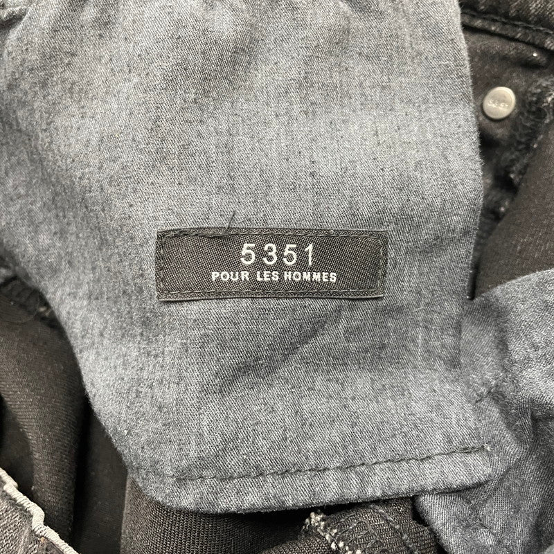 【中古品】【メンズ】 5351POUR LES HOMMES 5351プール オム DENIM PANTS MADE IN JAPAN デニムパンツ ボトムス ジーンズ 日本製 158-260620-ss-03-tei サイズ：44 カラー：ブラック 万代Net店